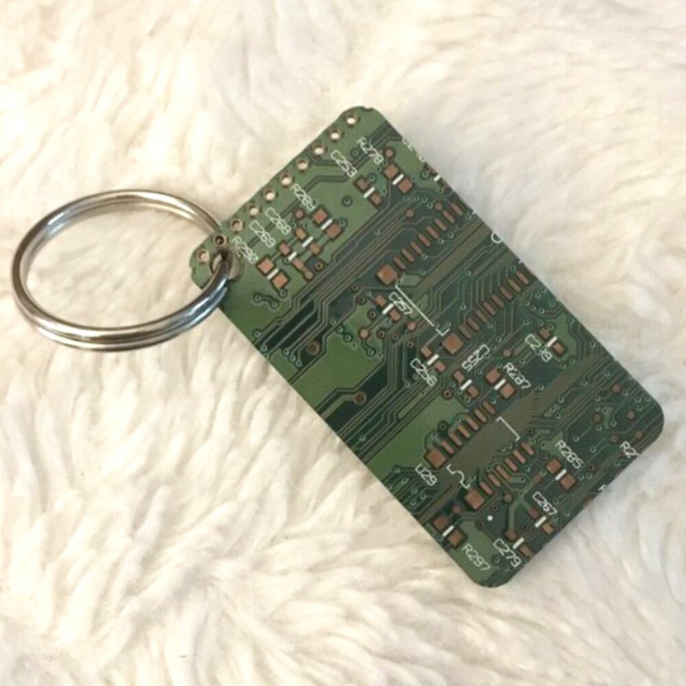 Authentic Y2K Cyber Goth Circuit Board Keychain Retro Tech Geek Cyberpunk Keyrin